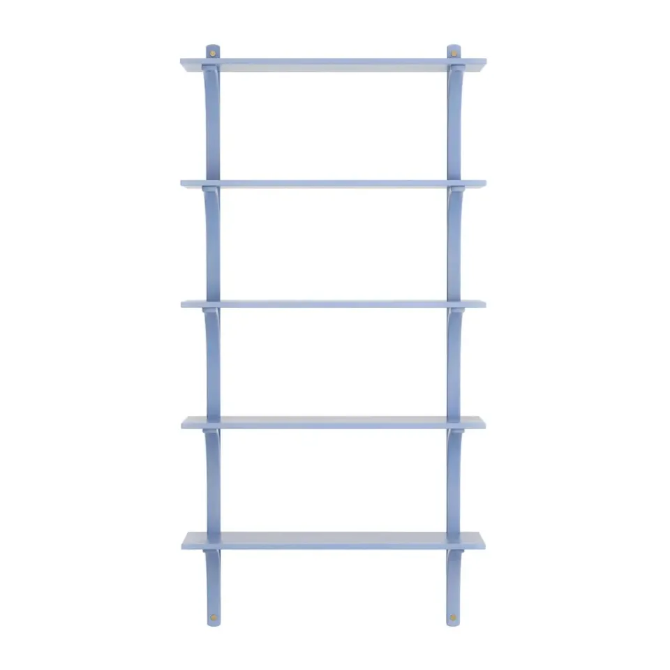 Swedese Levi shelf 5 shelves, ILKE -brass, 90 cm Blue Online