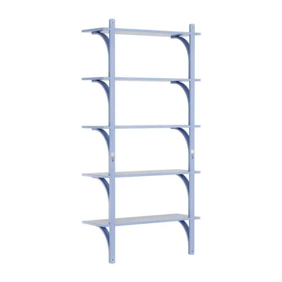 Swedese Levi shelf 5 shelves, ILKE -brass, 90 cm Blue Online