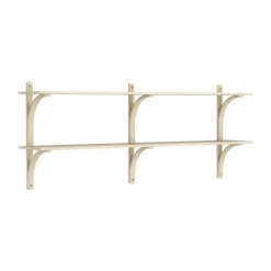 Swedese Levi shelf, Lacquered ash-brass, 2 shelves, 180 cm Beige Online