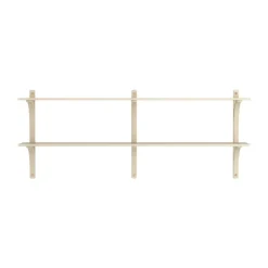 Swedese Levi shelf, Lacquered ash-brass, 2 shelves, 180 cm Beige Online
