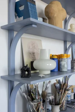 Swedese Levi shelf, Lacquered ash-brass, 2 shelves, 180 cm Beige Online
