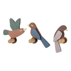 Bloomingville Lewi hook 3 pieces, Birds Multi New