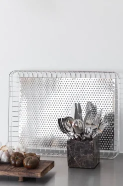 Mette Ditmer Lift tray 33.5x45.5 cm, Chrome Silver-coloured New