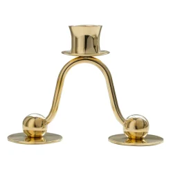Hilke Collection Lignano Sabbiadoro candlestick 1, Brass Gold-coloured
