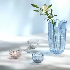 Holmegaard Lily candle holder Ø7 cm, iris Blue Online