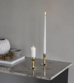 LIND DNA Lind Curve combinable candle sticks 24K gold plated, Single Gold-coloured New