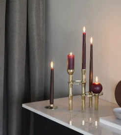 LIND DNA Lind Curve combinable candle sticks 24K gold plated, Single Gold-coloured New