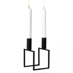 Audo Copenhagen Line candle holder, Black Hot
