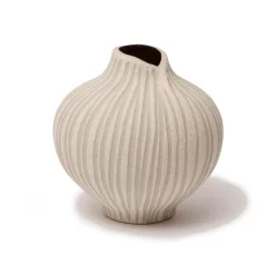 Lindform Line vase, Sand white stone stripe, medium Beige Best