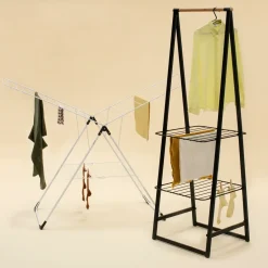 Brabantia Linn clothes stand small, Black Hot