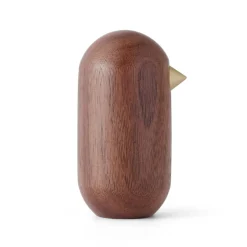 Normann Copenhagen Little Bird figure walnut, 7 cm Brown New