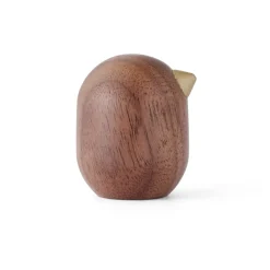 Normann Copenhagen Little Bird figure walnut, 3 cm Brown Hot
