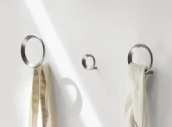 Normann Copenhagen Loop hook medium Ø7.8 cm, Brushed Zinc Silver-coloured Discount