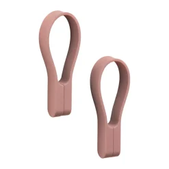 Zone Denmark Loop towel hanger magnet 2-pack, Peach Red