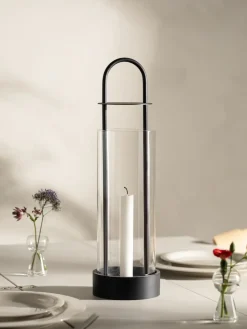 Design House Stockholm Lotus hurricane lantern, Black Best