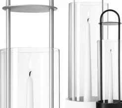 Design House Stockholm Lotus hurricane lantern, white Transparent New