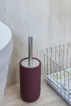 Mette Ditmer Lotus play toilet brush, incl. 2 toilet brush heads, Wine Red Hot