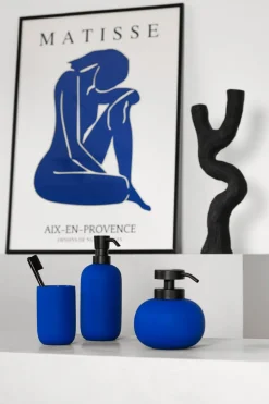 Mette Ditmer Lotus soap dispenser, Cobalt Blue Clearance