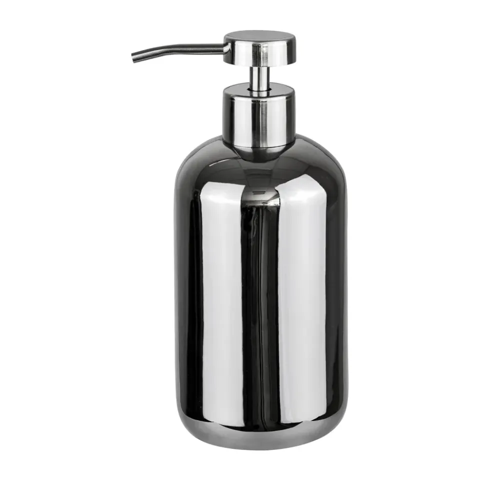 Mette Ditmer Lotus soap dispenser high, Chrome Silver-coloured Best