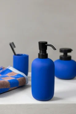 Mette Ditmer Lotus soap dispenser high, Cobalt Blue Hot