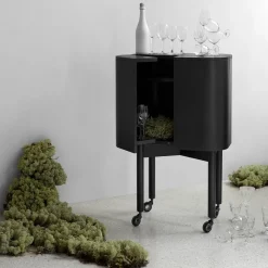Northern Loud bar cabinet on wheels, Black Online