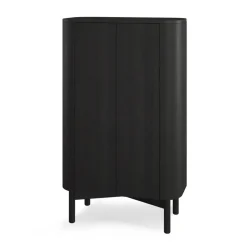 Northern Loud tall cabinet 143 cm, painted oak Black New