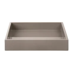 Mojoo Lux lacquered decorative tray 19x19x3,5 cm, Warm Grey New