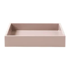 Mojoo Lux lacquered decorative tray 19x19x3,5 cm, Powder rose Pink New
