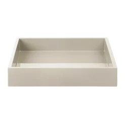 Mojoo Lux lacquered decorative tray 19x19x3,5 cm, Latte Grey New