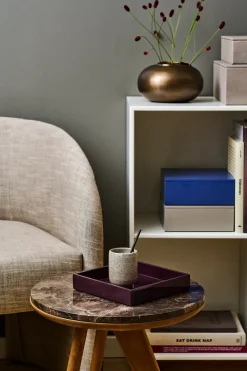 Mojoo Lux lacquered storage box 19x19x7 cm, Ultramarine Blue Clearance
