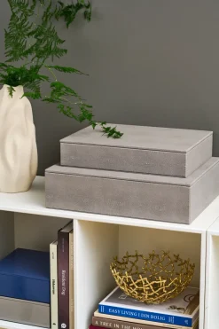 Mojoo Lux lacquered storage box 19x19x7 cm, Ultramarine Blue Clearance