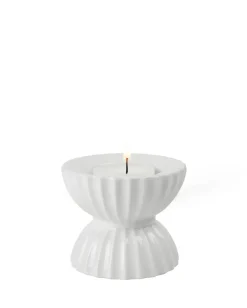 Lyngby Porcelæn Lyngby Tura tealight holder Ø8 cm, White Outlet
