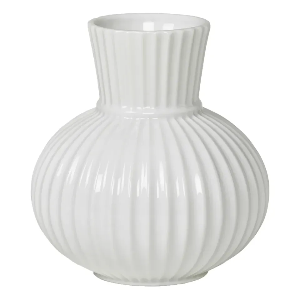 Lyngby Porcelæn Lyngby Tura vase , 14.5 cm White Hot