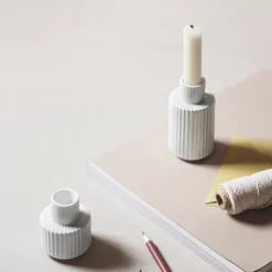 Lyngby Porcelæn Lyngby vase candle holder , 11 cm White Outlet