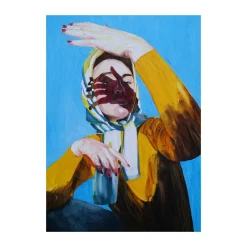 Paper Collective Madame E poster, 50x70 cm OrangeBlueBlack