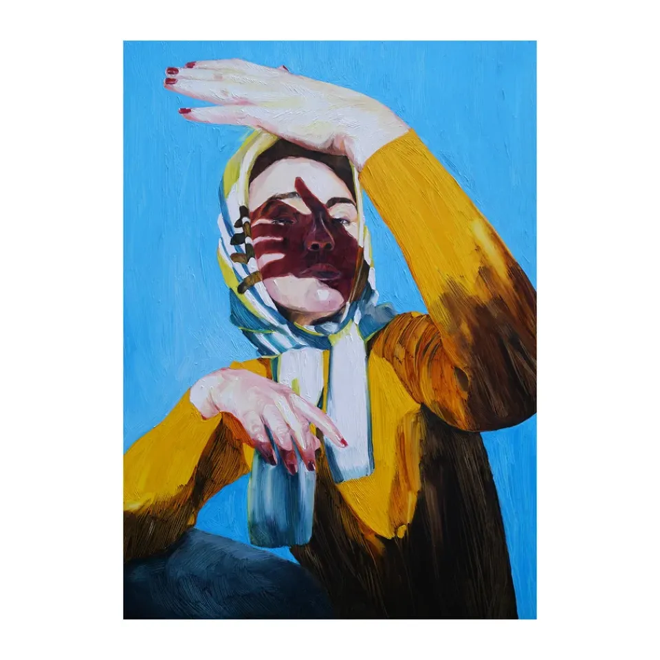 Paper Collective Madame E poster, 50x70 cm OrangeBlueBlack