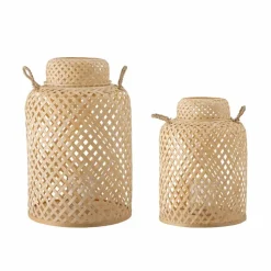 Bloomingville Madlin lantern glass 2-pack, Brown Beige Sale