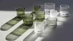 Orrefors Magica candle holder super circle 5 cm, Green