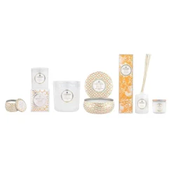 Voluspa Maison Blanc 3-wick Tin scented 40 hours, Italian Bellini OrangeWhite Outlet