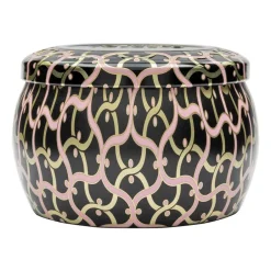 Voluspa Maison Noir Mini Tin scented 25 hours, Pink Citron Grapefruit Gold-colouredPinkBlack New