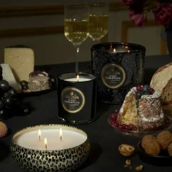 Voluspa Maison Noir 3-wick Tin scented 40 hours, Crisp Champagne Gold-colouredBlack Discount