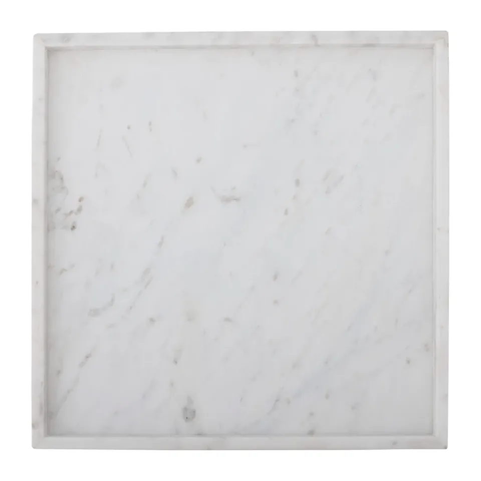 Bloomingville Majsa decorative tray 35x35 cm, marble White Hot