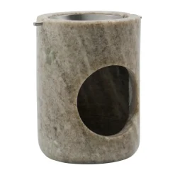 Meraki Marble oil burner, Beige, silver finish BeigeSilver-coloured