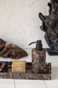 Mette Ditmer Marble soap dispenser 17.5 cm, Brown Hot