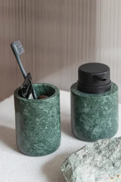 Mette Ditmer Marble toothbrush holder 10 cm, Dark forest Green Outlet