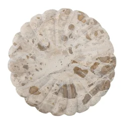 Bloomingville Marlie marble tray Ø22.5 cm, Natural Brown Outlet