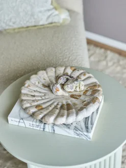 Bloomingville Marlie marble tray Ø22.5 cm, Natural Brown Outlet