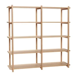 Hübsch Mason shelf double large, Oak Beige Outlet