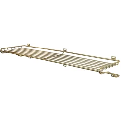 Maze shoe shelf L, brass Gold-coloured New