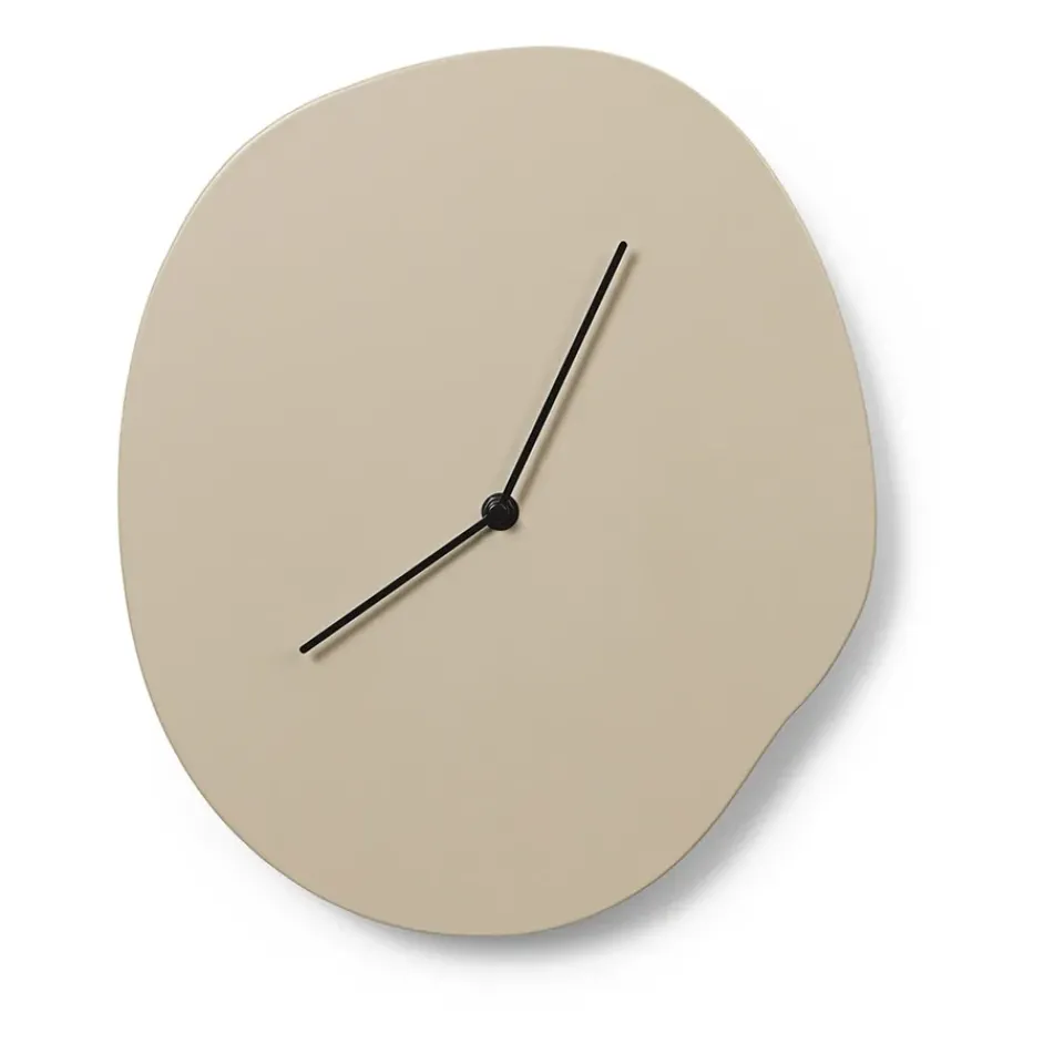 Ferm Living Melt wall clock 28x33 cm, Cashmere Beige